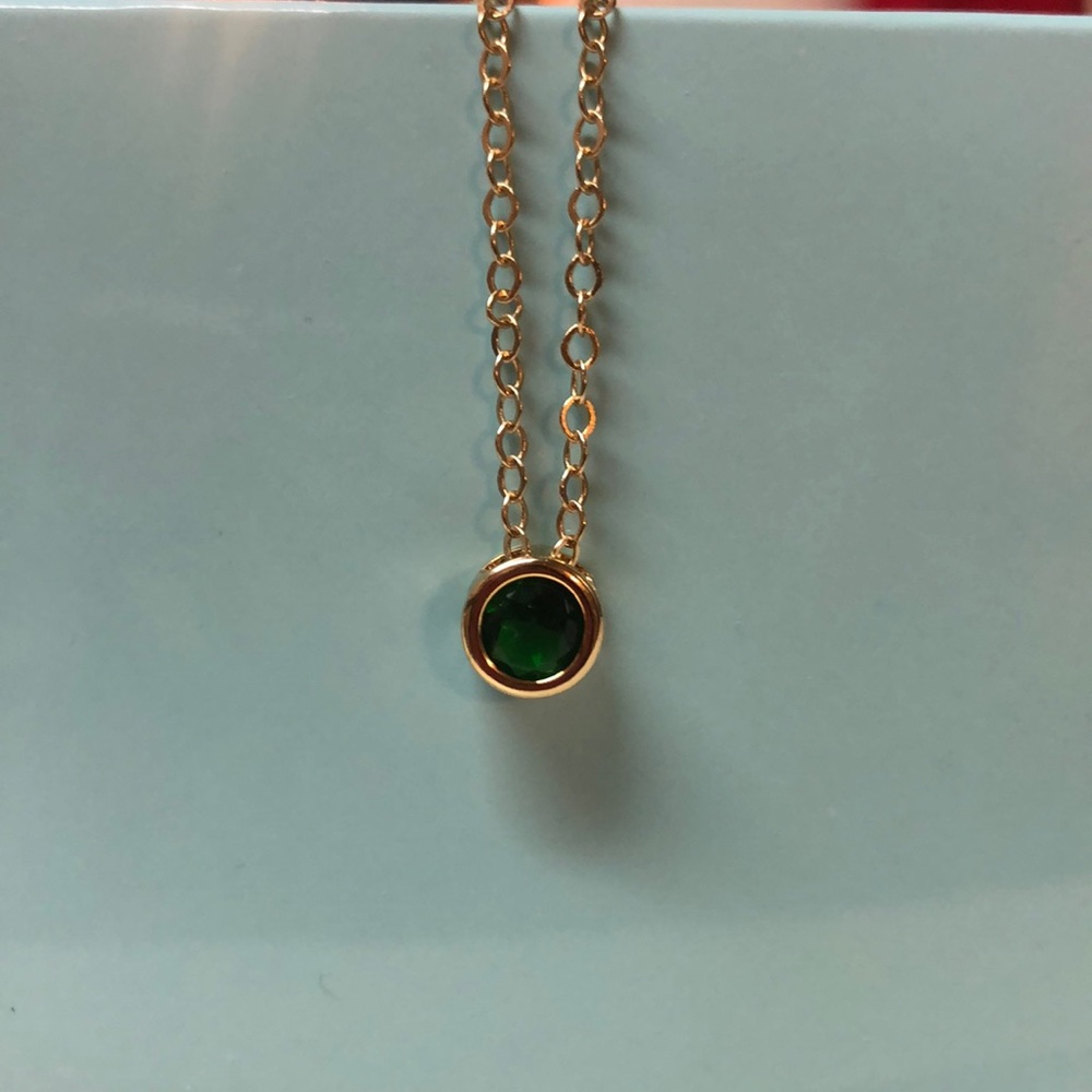 Handmade Green Crystal Necklace